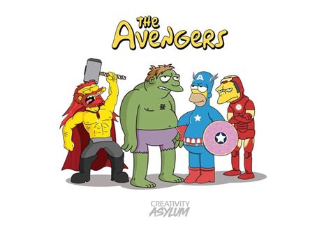 The Avengers, The Simpsons Simpsons Drawings, Simpsons Art, Simpsons Characters, Comic Book ...