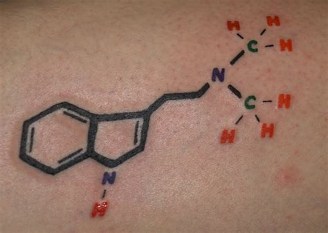 DMT Molecule Structure Tattoo by John Garancheski III: TattooNOW