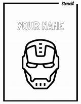 Iron Man Face Coloring Pages sketch template