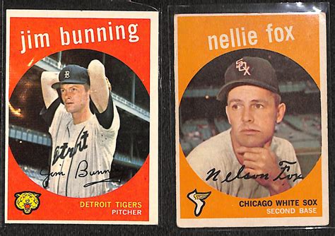 Lot Detail - Lot of 125 Different 1959 Topps Baseball Cards w. Jim Bunning