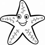 Starfish Vector Illustration Black And White outline coloring  sketch template