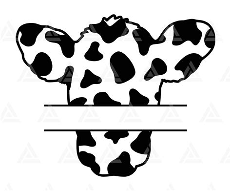 Cow Head Monogram Svg Cow Print Svg Cow Spots Pattern - Etsy Denmark