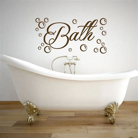 Bubbles And Bath Vinyl Posters Bathroom Wallpapers Bathtub Decals Cleaning Washroom Stickers ...