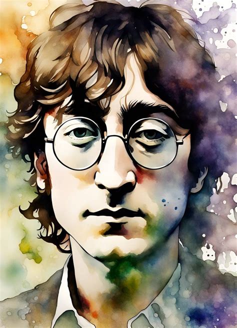 John Lennon Splash Art Painting by MankDhani MankDhani | Saatchi Art