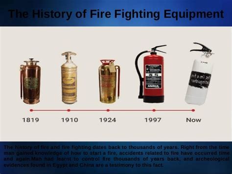 The history of fire fighting equipment