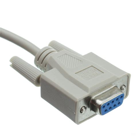 15ft Null Modem Cable, UL, DB9 Female, DB25 Male
