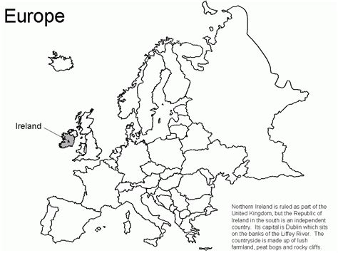 Europe Map Coloring Pages - Coloring Home