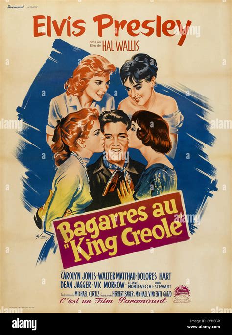 King creole elvis presley movie poster hi-res stock photography and ...