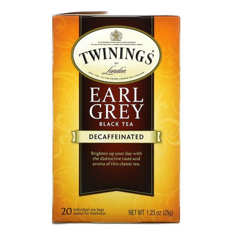 Twinings, Earl Grey Black Tea, Decaffeinated, 20 Tea Bags, 1.23 oz (35 ...