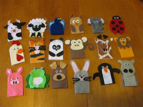 handmade finger puppets | Puppet patterns, Felt puppets, Mini felt animals