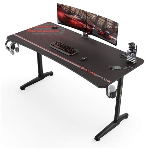 Eureka Ergonomic Gaming Desk 60 Inch Home Office Computer Desk, I ...