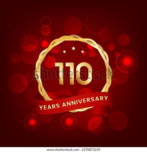 110 Years Anniversary Anniversary Template Design Stock Vector (Royalty Free) 2270872259 ...