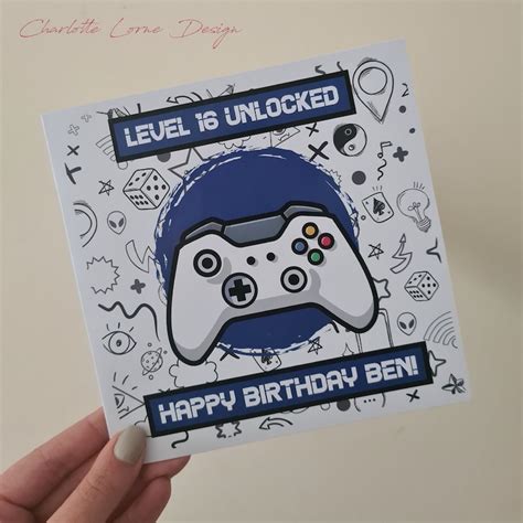 Xbox Birthday Card Personalised Xbox Card Birthday Card | Etsy