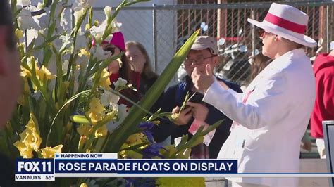 Rose Parade floats on display