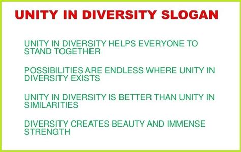 Slogans on Unity in Diversity in English for Students - TIS Quotes | Slogan on unity, Unity in ...