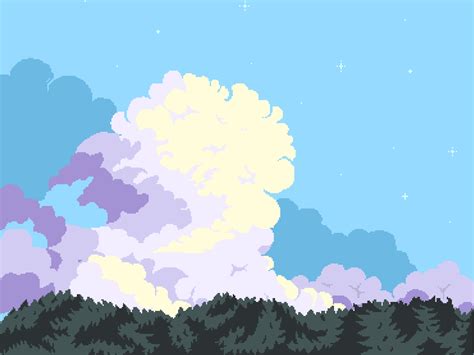 Pixel Art Clouds Wallpapers - Top Free Pixel Art Clouds Backgrounds - WallpaperAccess