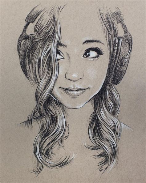 Drawing of #ASMR artist @gibiofficial TYSM for amazingly relaxing sounds!! #portrait #art # ...