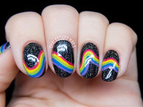 Inspired Galactic Rainbow Nail Art | Chalkboard Nails | Phoenix, Arizona Nail Artist