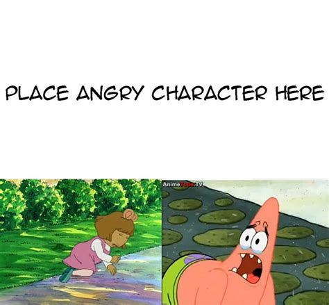 (Angry Character) At D.W. Read And Patrick Star by convbobcat on DeviantArt