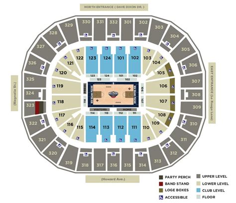 Seating Chart | Smoothie King Center | New Orleans, Louisiana