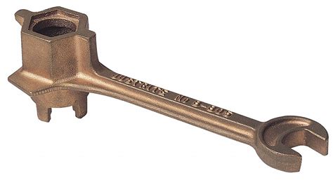 GRAINGER APPROVED Brass Alloy Drum Bung Wrench, Fits 3/4" and 2" Bungs ...