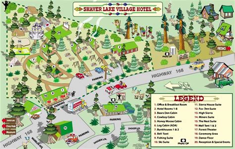 Shaver Lake Village Hotel Property Map - shaverlakevillagehotel