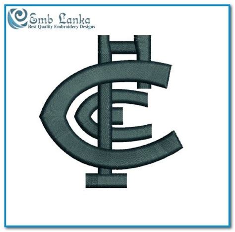 New Carlton Football Club Logo Embroidery Design