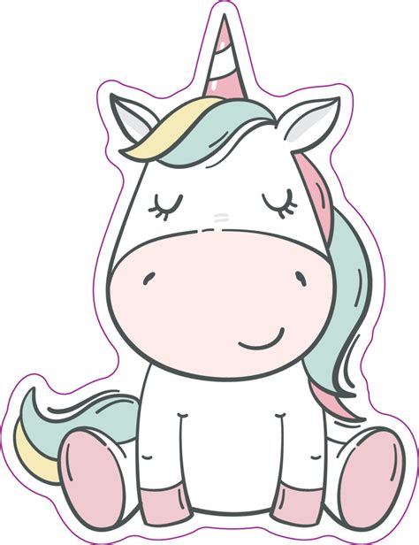 Download HD Clipart Pink Unicorn Kawaii Stickers Transparent Clipart ...