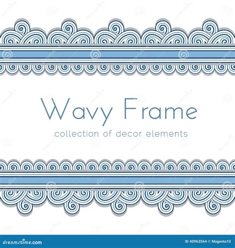 Wave Border Frame Stock Vector - Image: 40963564