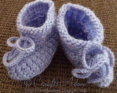 CraftsAdore: Cute Stay On Baby Booties Free Knitting Pattern