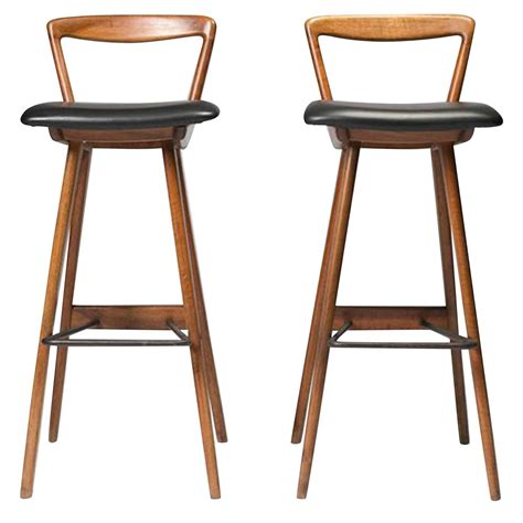 Mid-Century Modern Teak Barstools by Rosengren Hansen | Mid century bar stools, Mid century ...