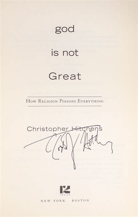 God is Not Great Christopher Hitchens First Edition Signed Rare Book