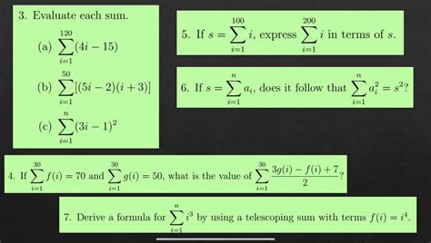 [Grade 12 Pre-Calculus Properties of Sigma Notation] Managed to answer a-c of item 3 but I am ...