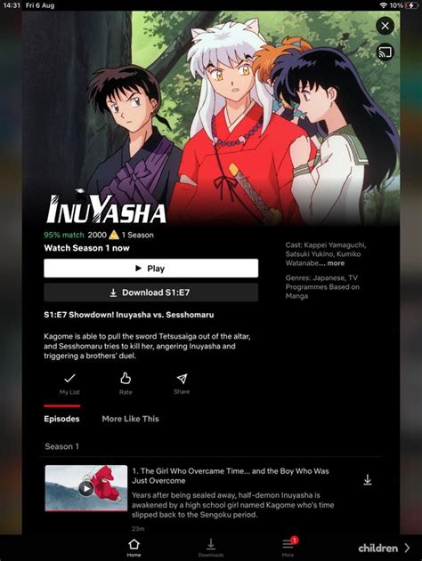 They’ve finally added Inuyasha season 1 onto Netflix U.K, I’m soooo happy : inuyasha