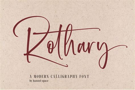 Rothary Modern Calligraphy Font | Hanzel Studio | FontSpace