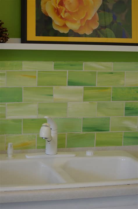 Crafty-Dee: faux glass tile backsplash