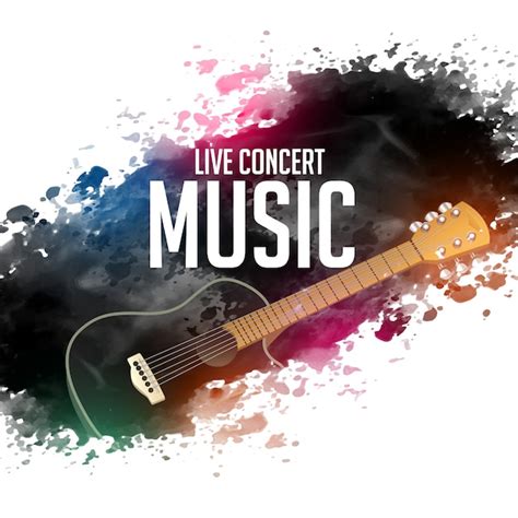 Free Vector | Abstract live concert music background with guitar