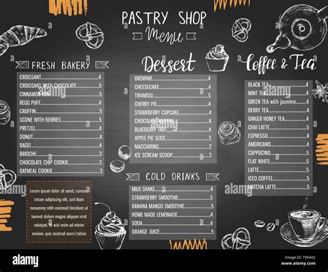 Pastry Menu Templates - prntbl.concejomunicipaldechinu.gov.co