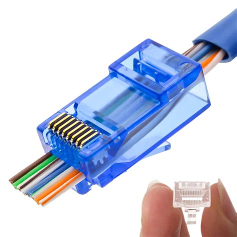 RJ45 connector cat5e Cat6 network connector 8P8C unshielded modular rj45 plugs utp terminals ...