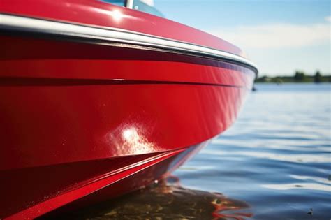 Premium AI Image | A close up of a red boat registration decal