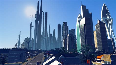 A Pseudo-Futuristic City : r/CitiesSkylines