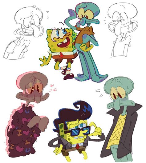 MAO DRAWS | Spongebob drawings, Character design, Cute art