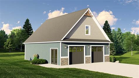 Garage Plan 43904 - 2 Car Garage Apartment Traditional Style