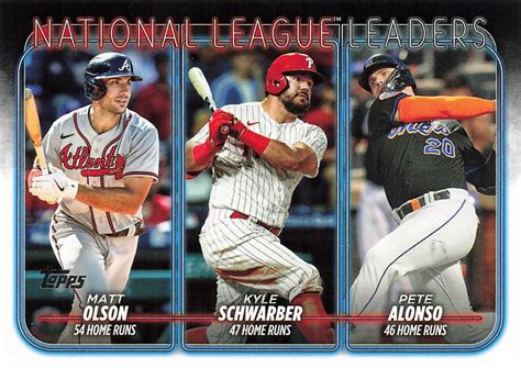 2024 Topps #260 National League Leaders Home Runs (Matt Olson / Kyle ...