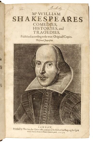 SHAKESPEARE | Comedies, Histories, Tragedies, 1632, the Second Folio ...