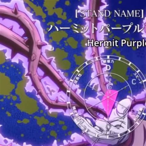 Hermit Purple | Jojo stands, Jojo's bizarre adventure anime, Jojo