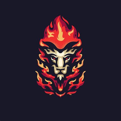 lion fire logo 10822910 Vector Art at Vecteezy