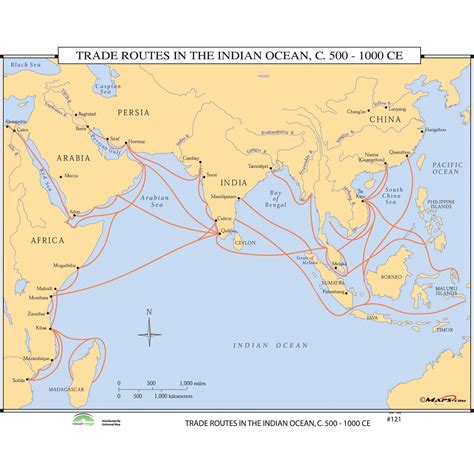 Indian Ocean Trade Route Map