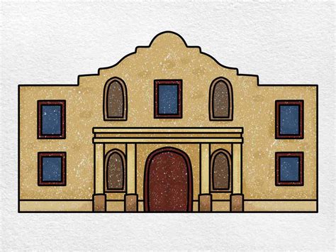 How to Draw the Alamo - HelloArtsy