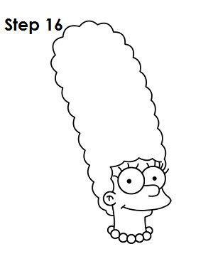 How to Draw Marge Simpson | Easy cartoon drawings, Simpsons drawings ...